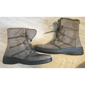 Ara Magaly Waterproof Gore-Tex Faux Fur Boots Brown UK 8H US 10.5 Wide Women's